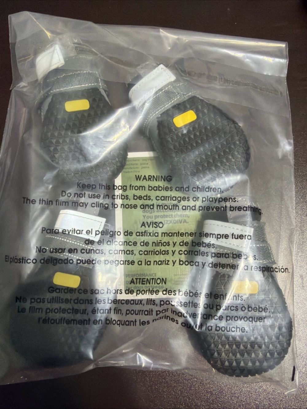 Dog Grip Boots - Black/Gray Non-Slip Paw Protectors